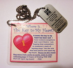 My soon-to-be released TB:
Key-to-my-heart Travel Bug 2-07